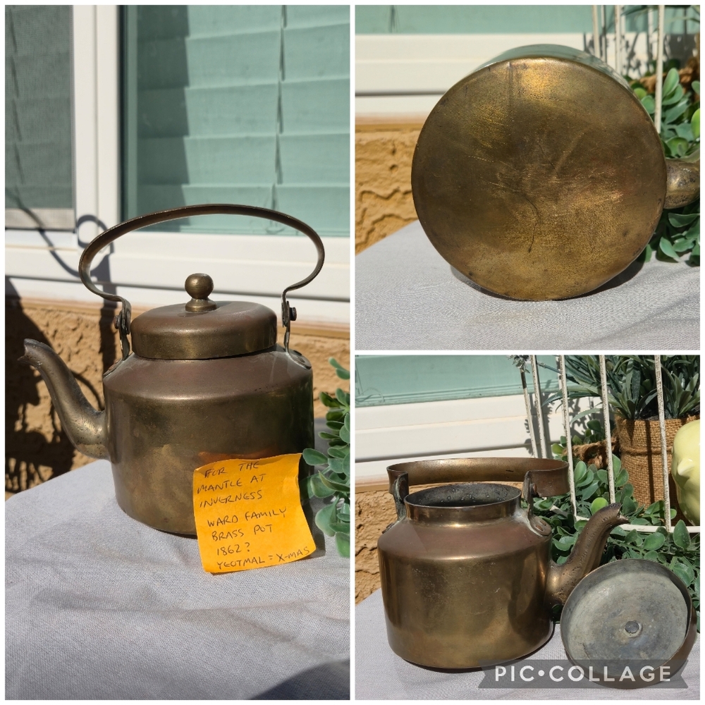 Vintage Traditional Indian Brass Tea Kettle With Handle (Tea pot )